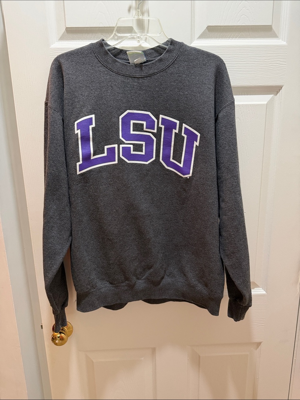 LSU Champion Dark Gray Crewneck Sweatshirt size L